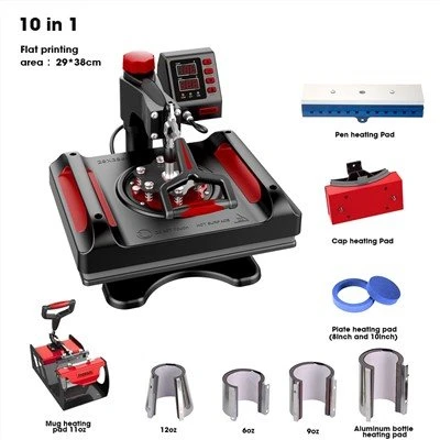 10 i 1 värmepressmaskin
